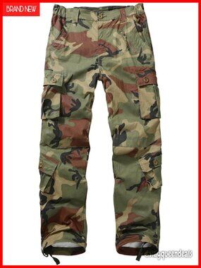 Women's Cargo Pants Relaxed Fit Straight Leg Work Pants with 9 Pockets